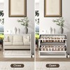 Mirror Shoe Cabinet With Flip Drawers, Narrow Hidden Shoe Storage Cabinet, Freestanding Shoe Rack for Closet Hallway Entryway Small Spaces - 4 of 4