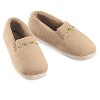 Collections Etc Rosette Plush Terry Cloth Padded Foot Bed Skid-Resistant Slippers - 3 of 4