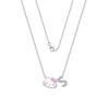 Hello Kitty Women's Enamel Hello Kitty and Sliding Pave Initial Necklace - 4 of 4