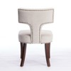 Sapphtopaz Modern Dining Chairs Set of 2 Upholstered Chair with Curved Backrest Chairs for Kitchen, Dining Room, Living Room - 2 of 4