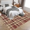 Washable Rug Modern Plaid Rug Non Slip Non Shedding Rug Low Pile Rugs Foldable Indoor Carpet for Living Room Bedroom Study Room Guest Room Playroom - 4 of 4