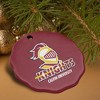 Calvin University Primary Logo Porcelain Scalloped Holiday Christmas Tree Ornament  2.8" (7.1 cm) - 4 of 4