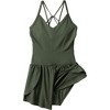Lands' End Women's Tugless Strappy X-Back Romper Swimsuit - 4 of 4