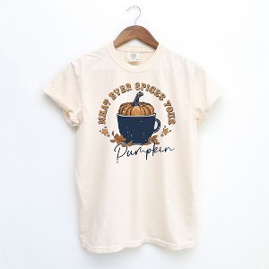 Simply Sage Market Women's Whatever Spices Your Pumpkin Mug Garment Dyed Tee - 1 of 2