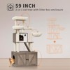 Litter Box Enclosure with Cat Tree Tower & Condo - Hidden Cat Washroom Furniture - 2 of 4