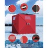 Pop-up Ice Fishing Tent, Hub-Style Insulated Portable Ice Fishing Shelter with Carrying Bag, Zippered Door, Wind Rope & Anchors - 4 of 4