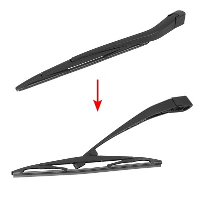 X AUTOHAUX Plastic Metal Rubber Arm Set 305mm 12 Inch for BMW 1 Series F20 2010-2017 Windshield Wipers 12" Black