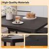 43.3" Dining Table Set for 4 w/ 2 Upholstered Benches, Space-Saving 3-Piece Kitchen Table Set for Apartment - 3 of 4