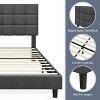 Yaheetech Upholstered Platform Bed Frame with Tufted Height Adjustable Headboard - 4 of 4