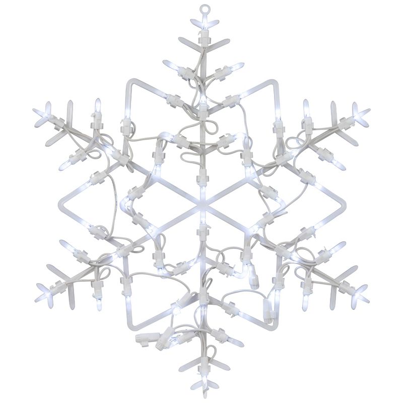 Northlight 18" White LED Lighted Snowflake Christmas Window Silhouette, 2 of 6
