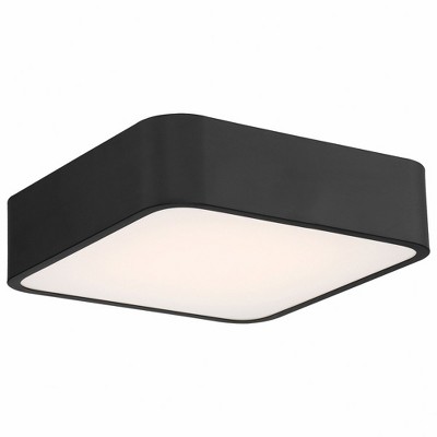 Granada Black and White Glass LED Flush Mount Light