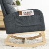 CAVINAS 27.6" W Modern Accent Chair with High Backrest, Living Room Lounge Arm Chair, Rocking Chair with 2 Side Pocket - 4 of 4