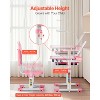 VEVOR Kids Study Chair and Desk Set, Study Desk and Chair with Table Lamp, Adjustable Height & 0-40° Tilted Desktop Kids Desk and Chair, Pink - 4 of 4