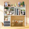 deli Desktop Bookshelf, High-Capacity Desk Hutch Organizer with 7 Shelves and 2 Drawers for Computer Desk - 2 of 4