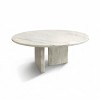 27.6" Round Marble Coffee Table, Upscale Genuine Natural Stone Table with Unique Veining for Living Room - Cuddlewood - 3 of 4