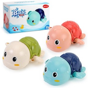 3-Pack Wind-Up Turtle Bath Toys, Swimming Pool Play Set for Toddlers Ages 1-4 - 1 of 4