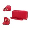 MKF Collection Ellie Genuine Leather Flower-Embossed Women’s Wristlet Wallet by Mia K - 3 of 4
