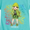 Girls' - Rainbow High - Jade Hunter Graffiti Fitted Short Sleeve Graphic T-Shirt - 2 of 4