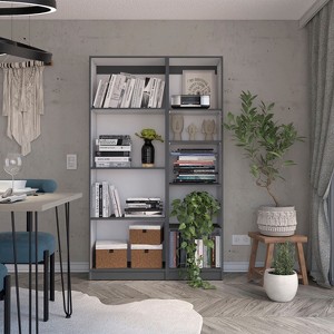 NicBex Bookcases for Home Office 2 Piece Bookcase Set 49" Wide Storage Cabinet Bookshelf with 9 Shelves for Living Room and Bedroom - 1 of 4