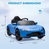 12V  Kids Ride On Car with Remote Control, Battery Powered Sports Car for Toddler, Electric Ride On Vehicle with MP3 Player, LED Light - 2 of 4