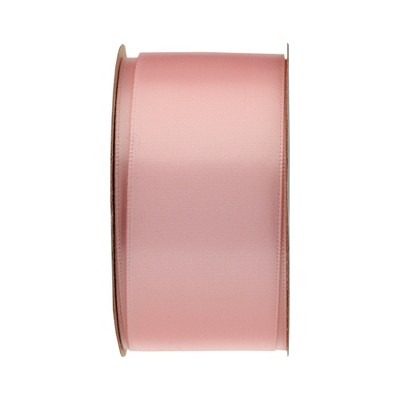 Blush Pink Satin Radiance Ribbon with Gold Shimmer - By the Yard