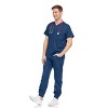 Medichic Men's Workwear Uniforms- Stretch V-Neck Scrubs Set with Seven-Pocket Jogger Pants - 4 of 4