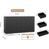 12 Drawer Dressers, Chests of Drawers, 61'' Wood Storage Drawer Dresser with Power Outlet - 3 of 4
