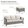 Buenhomino Outdoor Patio Furniture Sets, All-Weather PE Wicker Seating with Swivel Chairs, Sofas, Ottomans & Tables for Garden, Deck & Porch - 4 of 4
