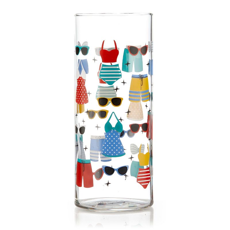 Libbey Vintage Swimsuits Cooler Glasses, 16-ounce, Set of 4, 3 of 4