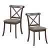 NicBex Dining Chairs Set of 2 Upholstered Chair Cross Back Style Wood Dining Counter Height Chairs for Kitchen - 4 of 4