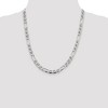Black Bow Jewelry Mens 7.5mm Sterling Silver Solid Figaro Anchor Chain Necklace - 3 of 4