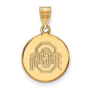 Black Bow Jewelry 10k Yellow Gold Ohio State Buckeyes NCAA Medium Pendant - 1 of 3