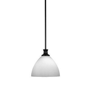 Toltec Lighting Carina 1 - Light Pendant in  Matte Black with 10.75" Opal Frosted Shade - 1 of 1