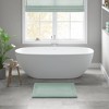 NAYSAYE Bath Rug 17" x 24" Plush Soft 100 Percent Cotton Reversible Dense Absorbent Non Slip for Bathroom, Green - 2 of 4