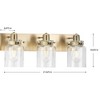 Progress Lighting Calhoun 3-Light Vintage Brass Bath Vanity - 4 of 4