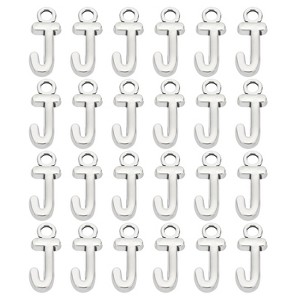 Unique Bargains Metal Bulk Elegant DIY Crafts Jewelry Making Initial Pendant 50 Pcs - 1 of 4
