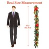 Christmas Norfolk Pine Garland,Realistic Cedar Garland Artificial Pine Cypress Vines,Greenery Garlands for Holiday Xmas Indoor Mantle Decor - 2 of 4