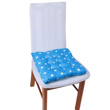 PiccoCasa Cotton Blends Dots Pattern Square Shaped Indoor Seat Cushions 1 Pc