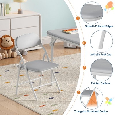 Kids Folding Table and Chairs Set, Toddlers Children's Activity Table and Chairs Set for Dining Room,Daycare,Classrooms