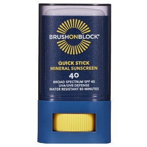 Brush On Block Quick Stick SPF 40, Mineral Sunscreen Stick, UVA/UVB Protection, Water Resistant, Hawaii Compliant, Reef Friendly - 1 of 4