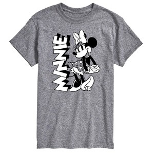 Men's - Disney - Minnie Black and White Animation Short Sleeve Graphic T-Shirt - 1 of 4