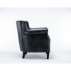 Faux Leather Club Chair with No-Sag Springs, Muted Nailhead Trim, and Solid Wood Legs - 4 of 4