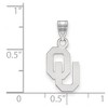 Black Bow Jewelry 14k White Gold Oklahoma Sooners NCAA Small Pendant - 2 of 3