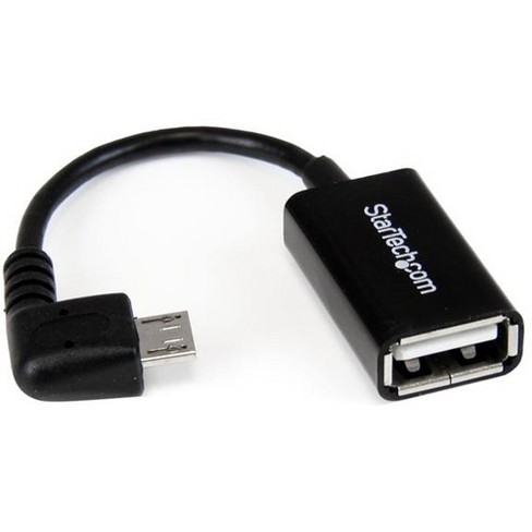 5in Right Angle Micro Usb To Usb Otg Host Adapter M F Angled Micro Usb Male To Usb A Female On The Go Host Cable Adapter Target