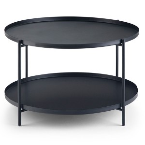 NicBex 2 Tier End Table 16.9" Waterproof Small Side Table with Removable Tray for Indoor Outdoor - 1 of 4