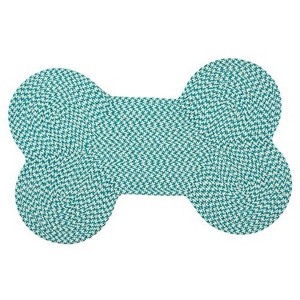 Colonial Mills Dog Bone Hounds-tooth Bright Scatter Rug, 22 by 34-Inch, Turquoise - 1 of 1