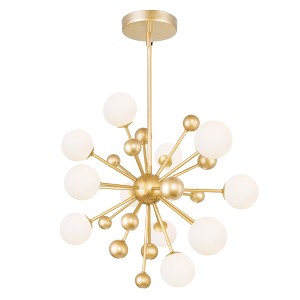 CWI Lighting Element 11 Light Chandelier With Sun Gold Finish - 1 of 4