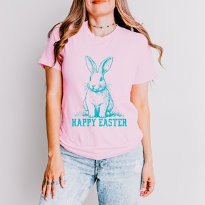 Simply Sage Market Happy Easter Bunny Outline Short Sleeve Tee - 1 of 4