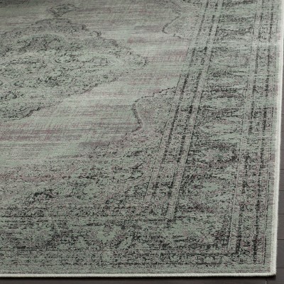 Light Blue Vintage Medallion Runner Rug 2'2" x 8'