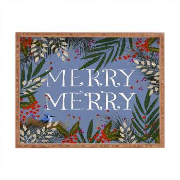Joy Laforme Christmas Merry Merry Wreath Tray (18") - Deny Designs